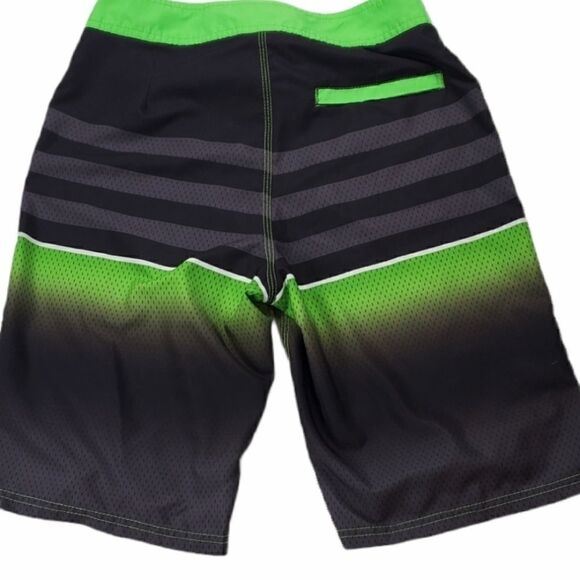 B Split Green, Gray & Black Swim Trunks - Picture 2 of 7